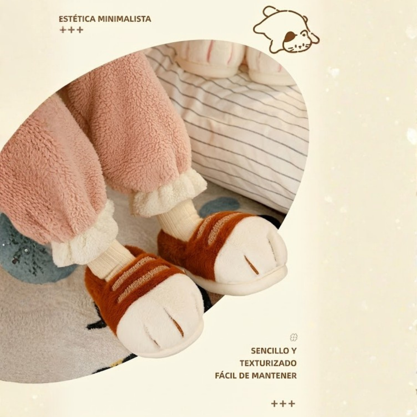 Zapatillas de Casa "Pata de Gato" - Pantuflas Suaves y Antideslizantes (Unisex y Niños).
