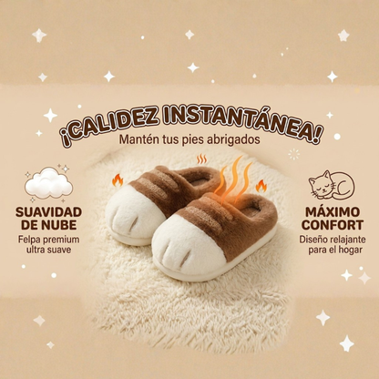 Zapatillas de Casa "Pata de Gato" - Pantuflas Suaves y Antideslizantes (Unisex y Niños).