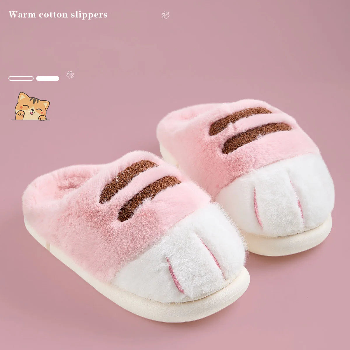 Zapatillas de Casa "Pata de Gato" - Pantuflas Suaves y Antideslizantes (Unisex y Niños).